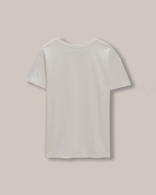 Playera Blanca Estampada